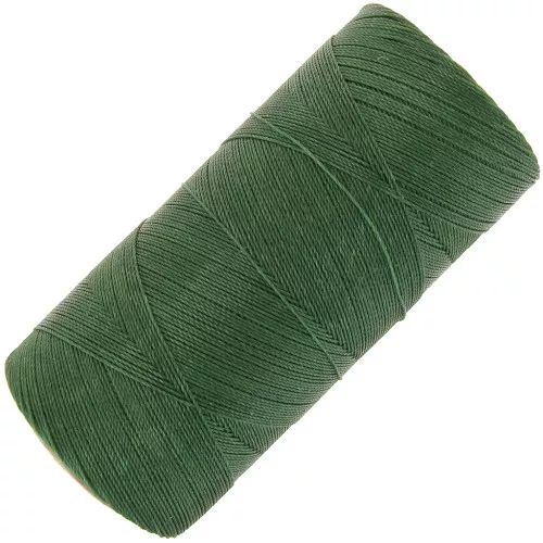 Bobine de fil ciré Linhasita pour micro macramé 0.35 mm - Vert Sapin (367) x448m