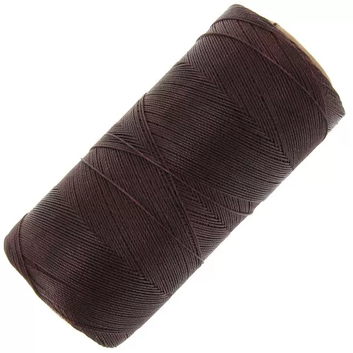 Bobine de fil ciré Linhasita pour micro macramé 0.35 mm - Ebène (555) x448m