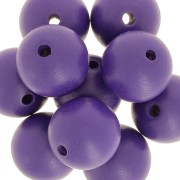 Perles rondes en bois 20 mm - Violet x5|raw }}