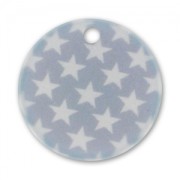 Sequin imprimé 20 mm étoiles Gris/Blanc x1|raw }}