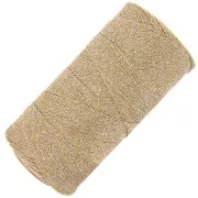 Bobine fil ciré Linhasita pour micro macramé 0.35mm Doré-Argenté (Ouro-Prata)x448m