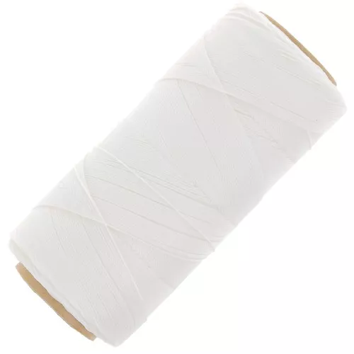Bobine de fil ciré Linhasita pour micro macramé 0.35 mm - Blanc (BCO ALV) x448m