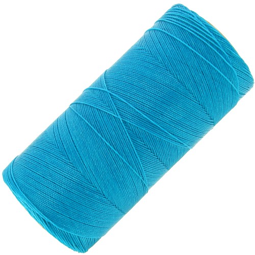 Bobine de fil ciré Linhasita pour micro macramé 0.35 mm Dark Turquoise (707) x448m
