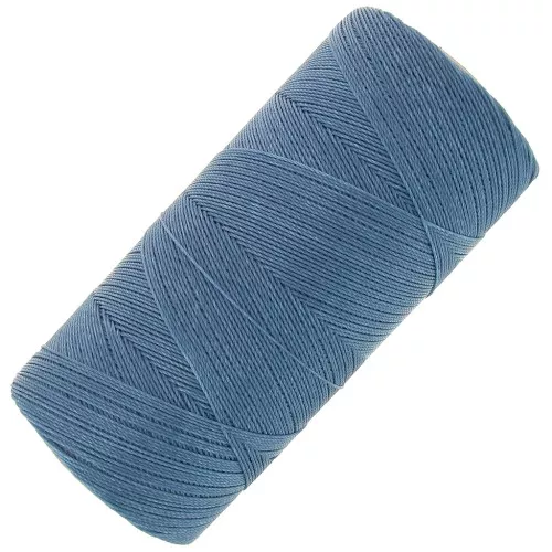 Bobine de fil ciré Linhasita pour micro macramé 0.35 mm - Bleu capri (226) x448m