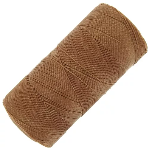 Bobine de fil ciré Linhasita pour micro macramé 0.35 mm - Old Gold (604) x448m