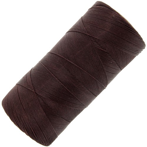 Bobine de fil ciré Linhasita pour micro macramé 0.35 mm Chocolat Brown (29) x448m