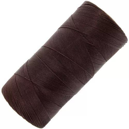 Bobine de fil ciré Linhasita pour micro macramé 0.35 mm Chocolat Brown (29) x448m