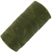 Bobine de fil ciré Linhasita pour micro macramé 0.35 mm - Olive Green (88) x448m