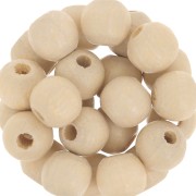 Perles rondes en bois 6 mm Naturel x25|raw }}