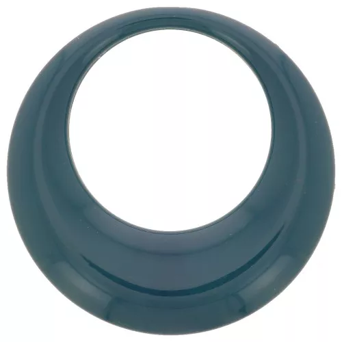 Pendentif rond évidé en résine opaque 44 mm - Bleu paon x1