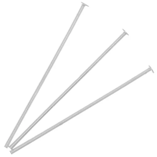 Clous tête plate 30x0.8 mm en Argent 925 x10