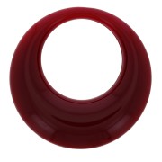 Pendentif rond évidé en résine opaque 34.5 mm - Bordeaux x1|raw }}