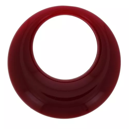 Pendentif rond évidé en résine opaque 34.5 mm - Bordeaux x1