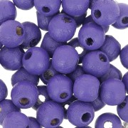 Perles rondes en bois 6 mm Violet x25|raw }}