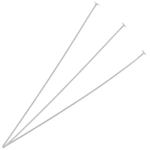 Clous tête plate 50x0.5 mm en Argent 925 x10