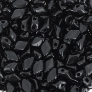 Perles en verre Mini Gemduo 2 trous 6x4 mm - Jet x5g