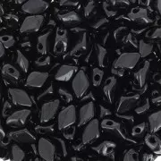 Perles en verre Mini Gemduo 2 trous 6x4 mm - Jet x5g