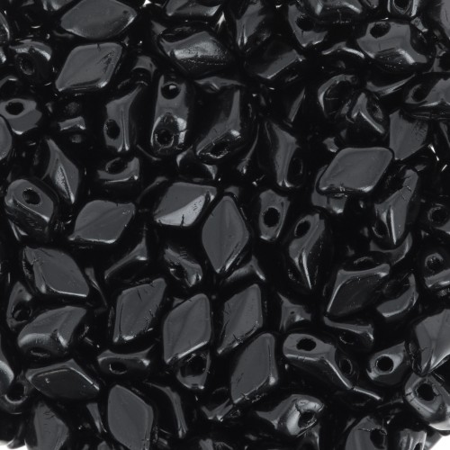 Perles en verre Mini Gemduo 2 trous 6x4 mm - Jet x5g