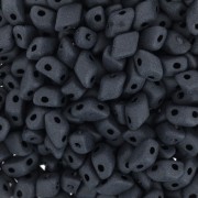 Perles en verre Mini Gemduo 2 trous 6x4 mm - Jet Mat x5g|raw }}