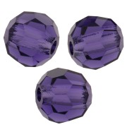 Perles rondes facettées Preciosa - Round Bead 4 mm - Deep Tanzanite x20|raw }}