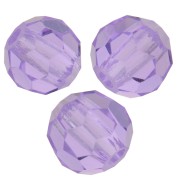 Perles rondes facettées Preciosa - Round Bead 4 mm - Violet x20