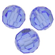 Perles rondes facettées Preciosa - Round Bead 4 mm - Sapphire x20|raw }}