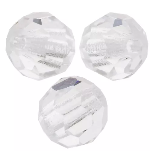 Perles rondes facettées Preciosa - Round Bead 4 mm - Crystal x20