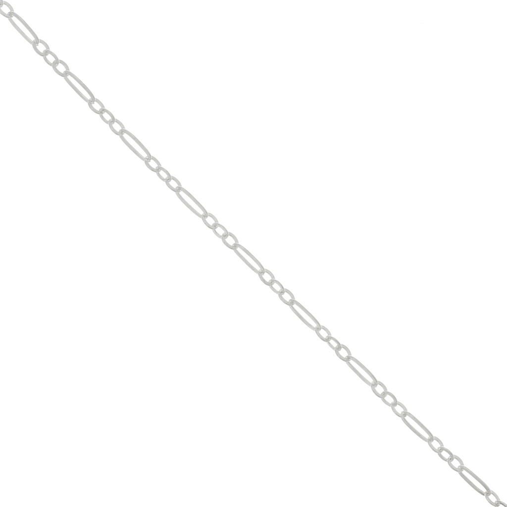 L'Atelier d'Azur Collier/Chaîne Homme Argent 925 - Maille Figaro Alternée 1+3-60cm