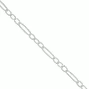 Chaîne maille fantaisie alternée (1x3) 2.5 mm - Argent 925 x50cm