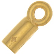 Embout pour cordon 2 mm - Plaqué Or 3 microns x1|raw }}