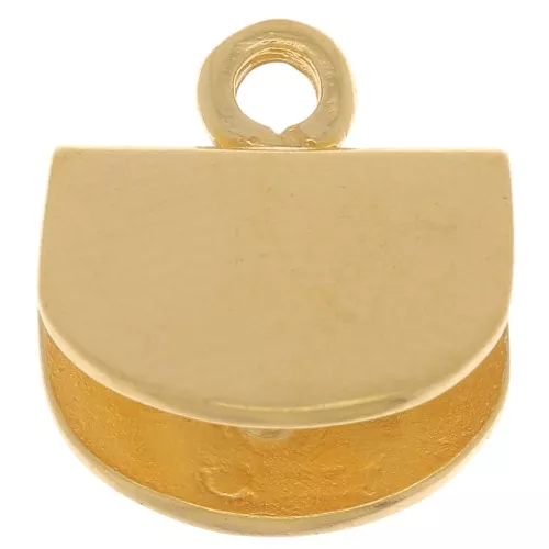 Embout demi-lune 10.5x10 mm - Plaqué Or 3 microns x1