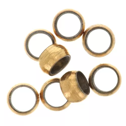 Perles rondes à écraser 3 mm - Acier inoxydable 316 Doré x25