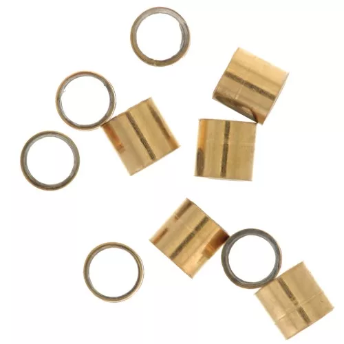 Perles tubes à écraser 2x2 mm - Acier inoxydable 316 Doré x25