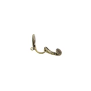 Clips d'oreilles disque froissé 10 mm bronze x 2