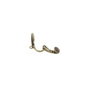 Clips d'oreilles disque froissé 10 mm - Bronze x2