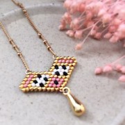 Breloques gouttes 12 mm doré à l'or fin x10