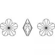 Cabochon Fleur PureCrystal 4744 10 mm Crystal x1