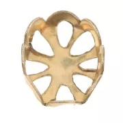 Serti ovale pour cabochon fond plat 6x4 mm - Gold filled (or laminé) x1