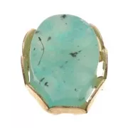 Serti ovale pour cabochon fond plat 6x4 mm - Gold filled (or laminé) x1