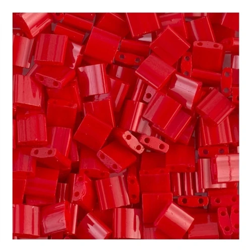 Miyuki Tila Beads 5x5x1.9 mm TL-0408 - Opaque Red x10g