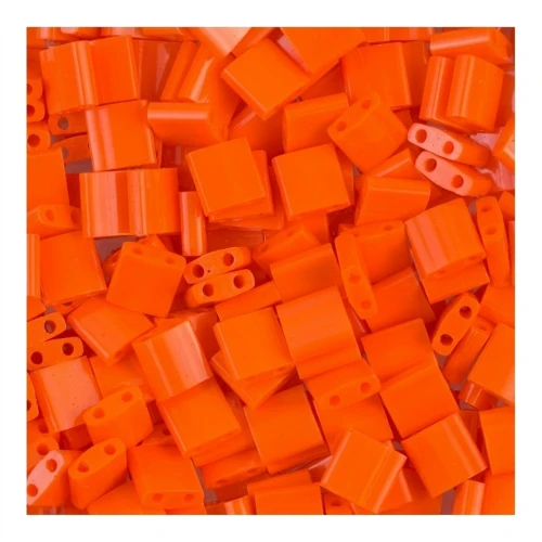 Miyuki Tila Beads 5x5x1.9 mm TL-0406 - Opaque Orange x10g