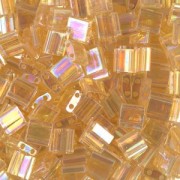 Miyuki Tila Beads 5x5x1.9 mm TL-0251 -  Tr Lt Topaz AB x10g|raw }}