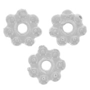 Perle rondelle forme fleur 6 mm - Argent 925 x1|raw }}