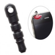 Embout Jack plug pour téléphone portable 18x4mm Noir x1|raw }}