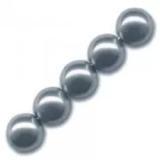 Perles rondes nacrées 12 mm - Dark Grey x15