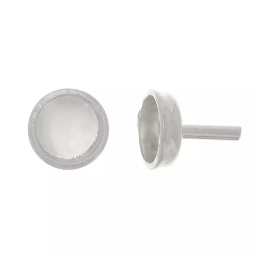 Tige support - porte cabochon 4 mm - Argent 925 x1