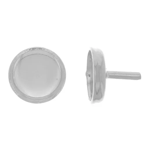 Tige support - porte cabochon 6 mm - Argent 925 x1
