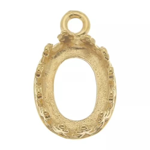 Collier Plaqué Or 18 Carats - Pendentif Ovale En Amazonite Sertie - Neuf Avec Étiquette