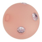 Perle ronde strass Polaris 12 mm Antique Pink x1