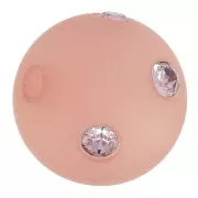 Perle ronde strass Polaris 10 mm Antique Pink x1